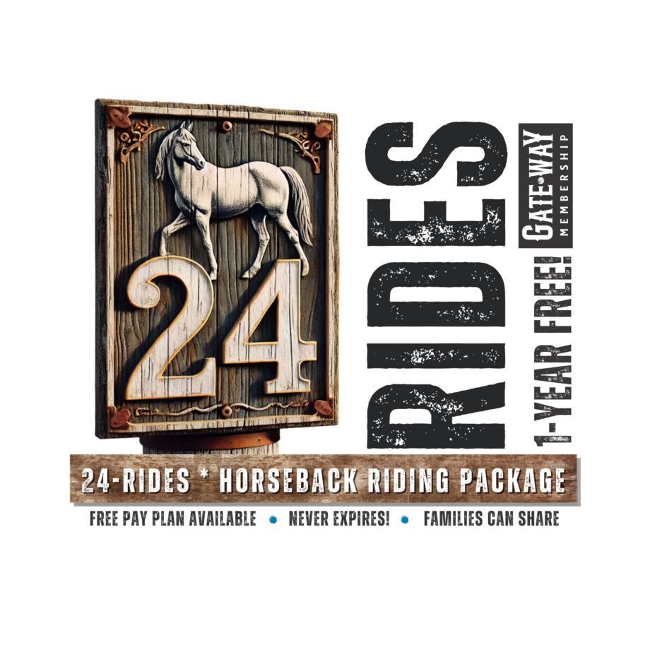 Ride for $42 Each! <br>24x Horseback Riding Package <br> Easy Monthly Payments