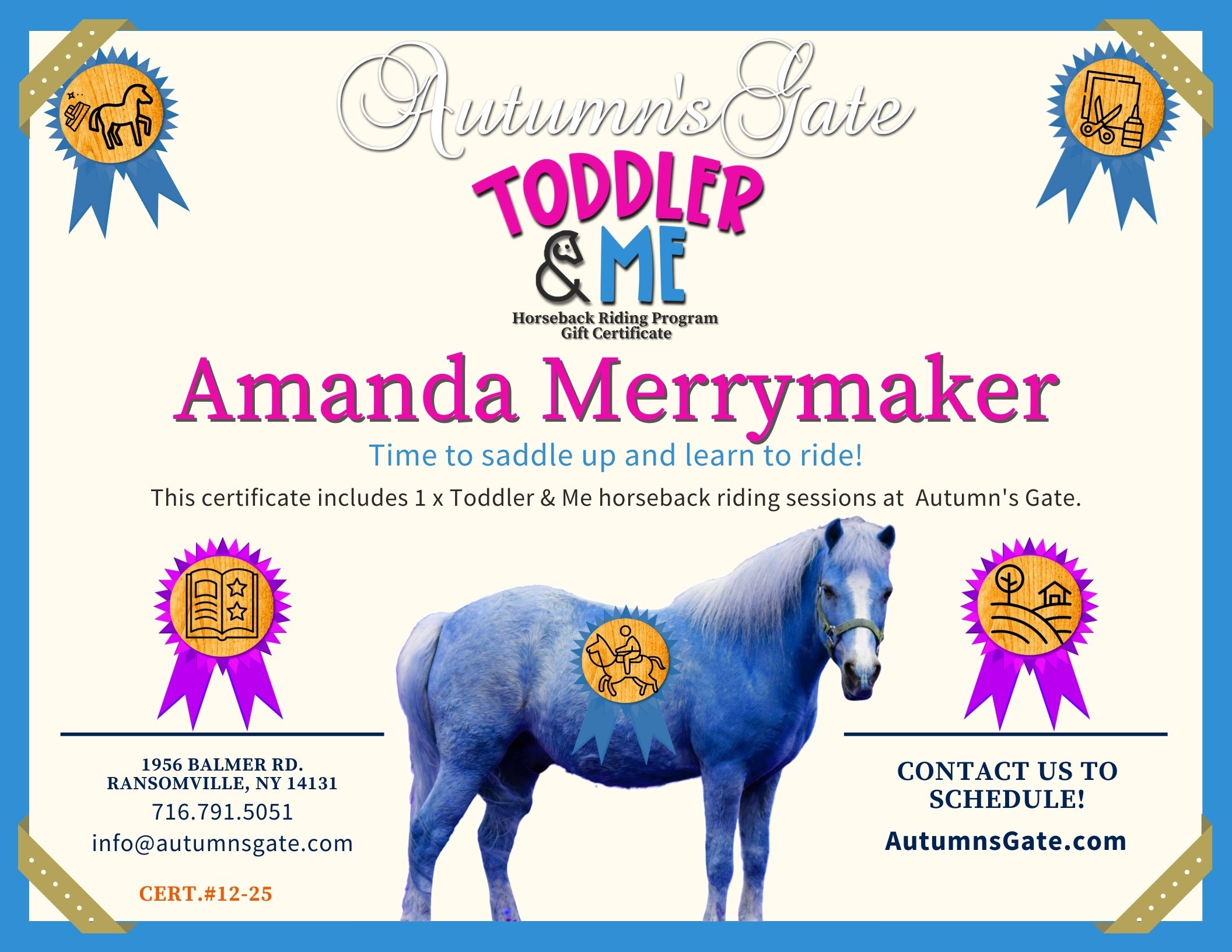 Toddler & Me Certificate