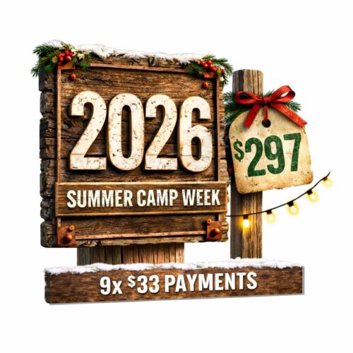⚡LIGHTNING⚡A Full Week of Summer Camp 🎄 w/ Custom X-mas Certificate — Only Pay $33 Today!