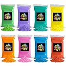 Donation: Color Blaze Holi Colored Powder - 1 lb of Each Color - Pink, Red, Orange, Yellow, Green, Teal, Blue, Purple - for Fun Runs, Toss, Rangoli, Color War, Party & Festivals - Total Pack of 8 Pounds
