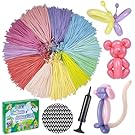 Donation: LXZFCRG Long Balloons with Pump, Premium Latex Twisting Balloons animal kit, Birthday Gifts for Girls and Boys Arts and Crafts Pastel Color 100Pcs