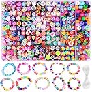Donation: 1000PCS Polymer Clay Beads Bracelet Making kit, 24 Style Cute Fun Beads Fruit Flower Animal Cake Butterfly Heart Beads Charms for Jewelry Necklace Earring Making DIY Accessories for Women Girls