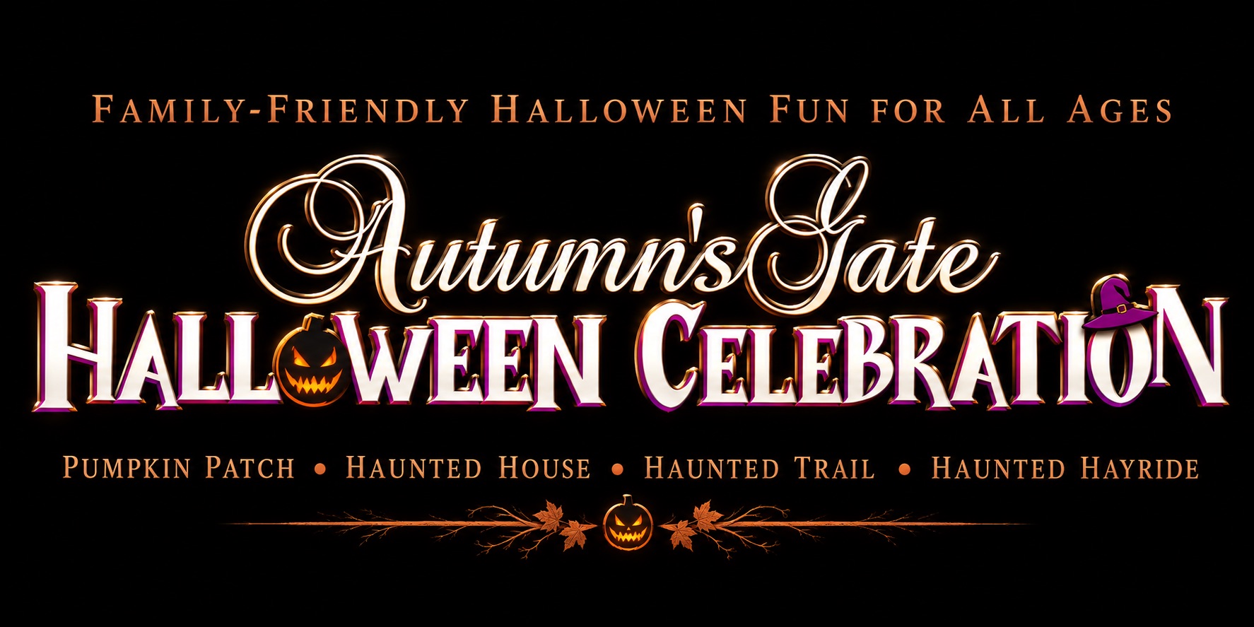 Autumn's Gate Halloween Celebration - family-friendly Halloween fun for all ages with pumpkin patch, haunted house, haunted trail and haunted hayride
